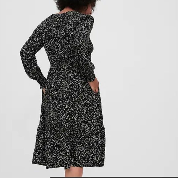 Gap Maternity Crossover Midi Dress black - Picture 2 of 4